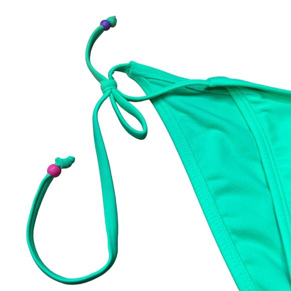 Wild Fable Women's Green Beaded Side-Tie Cheeky Bikini Bottom - Size XS - NWT - Picture 4 of 8